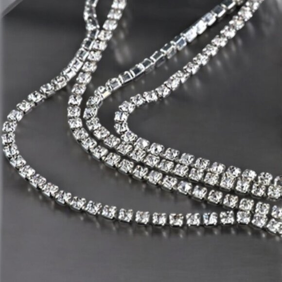 2 Row Bling Rhinestone Hairband - Picture 7 of 7